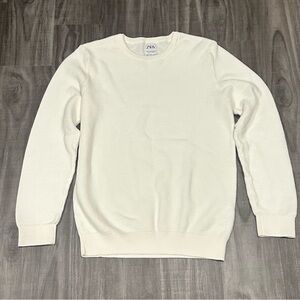 ZARA Fine Cotton Waffle Knit Long Sleeve Top – Women’s Medium